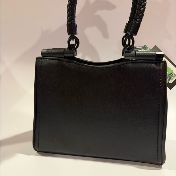 Badgley Mischka Small Braid Trim Convertible Top-Handle Bag w/ Crossbody Strap - Picture 2 of 12